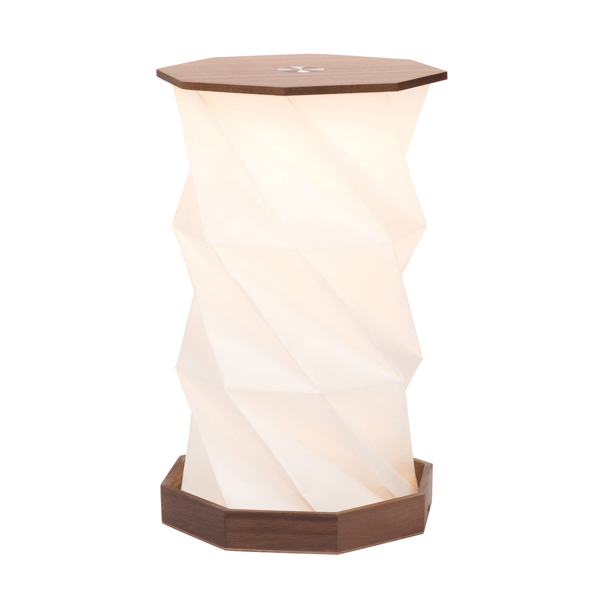 HEXAGON TWIST LAMP - SOLID WALNUT