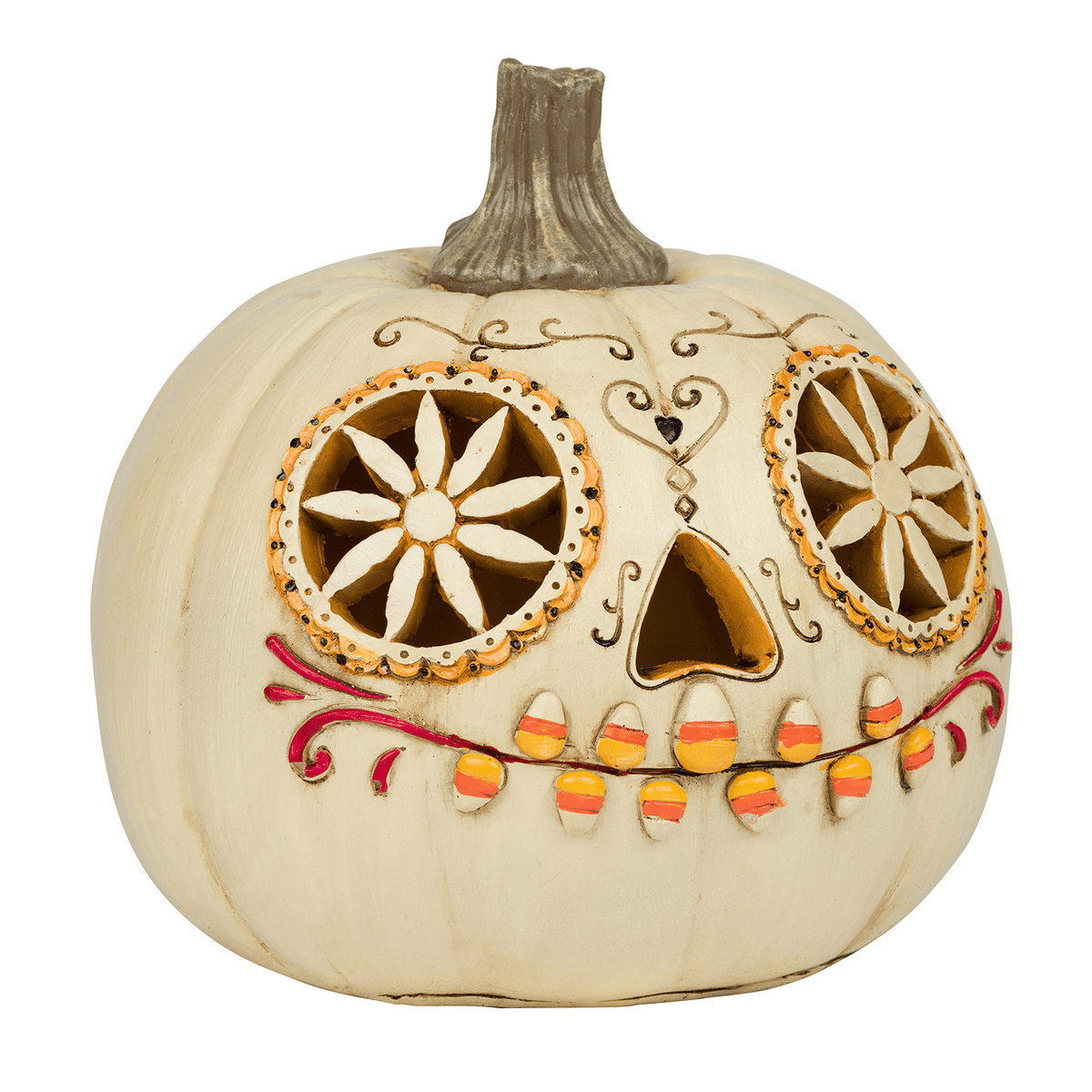 LIGHT-UP DAY OF THE DEAD PUMPKIN