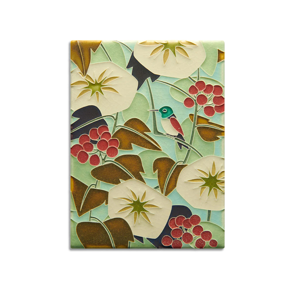 HUMMINGBIRD CREAM — 6 X 8 TILE - The Huntington Store