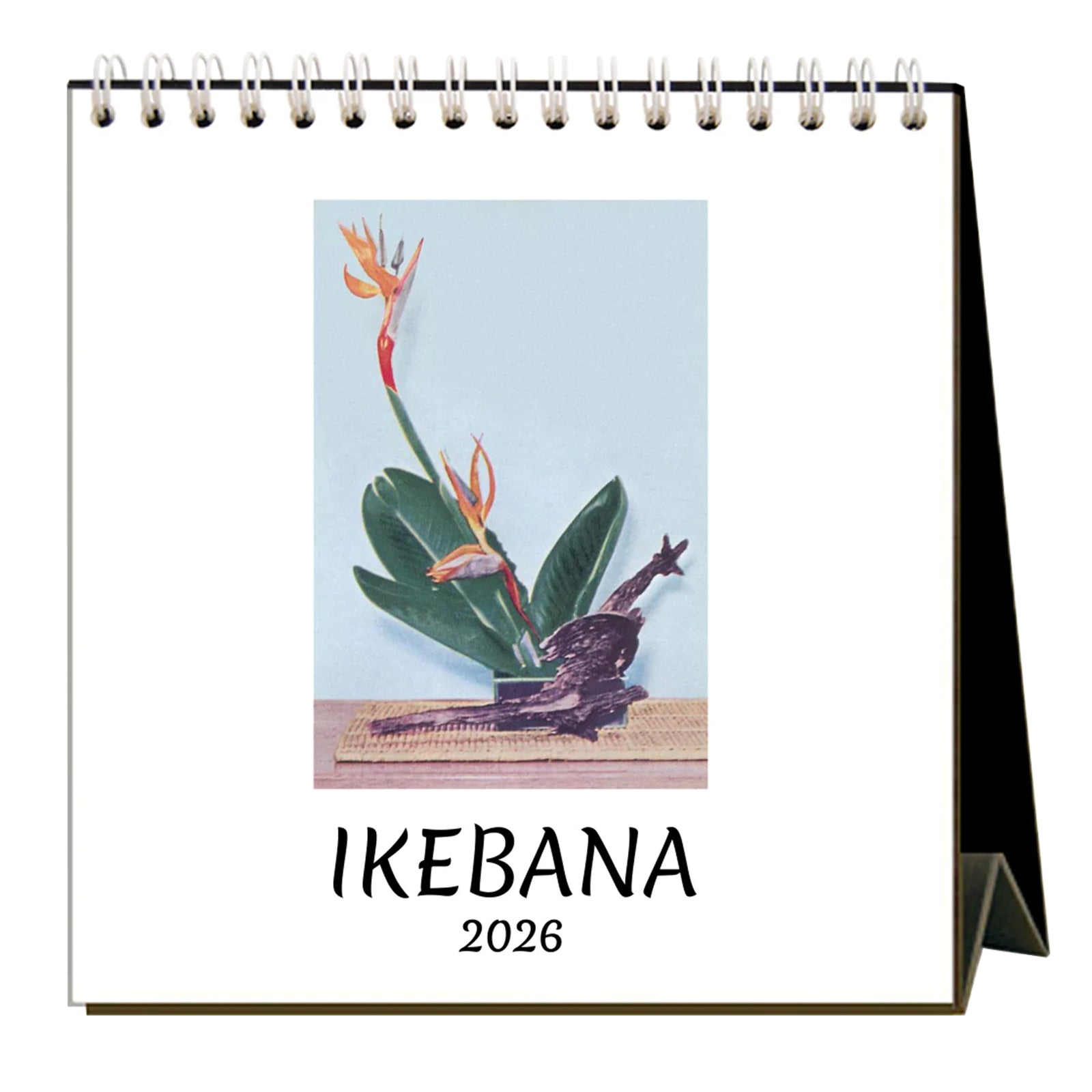 2026 Ikebana calendar with a floral design on a white background