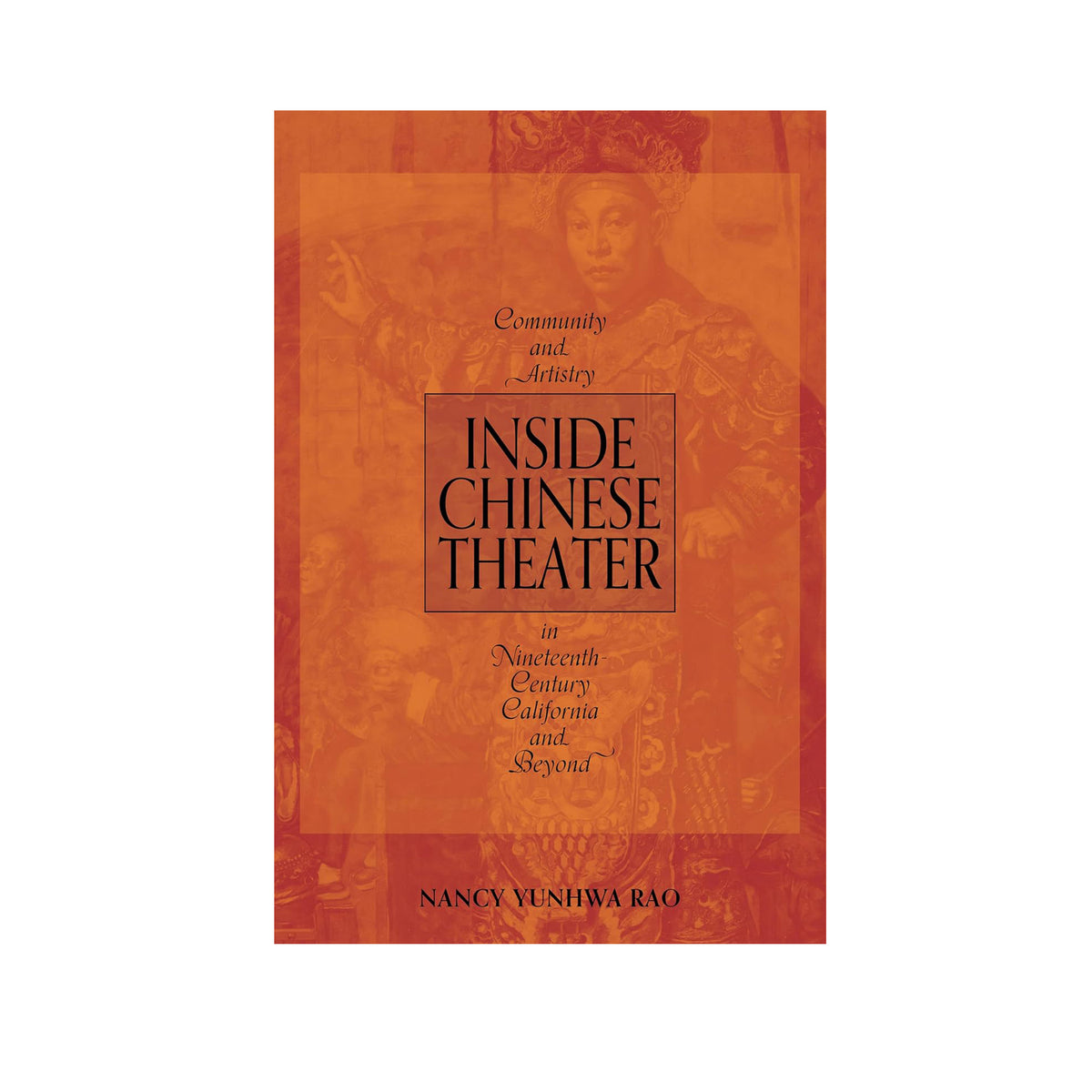 Book cover of 'Inside Chinese Theater' with decorative design elements on a white background