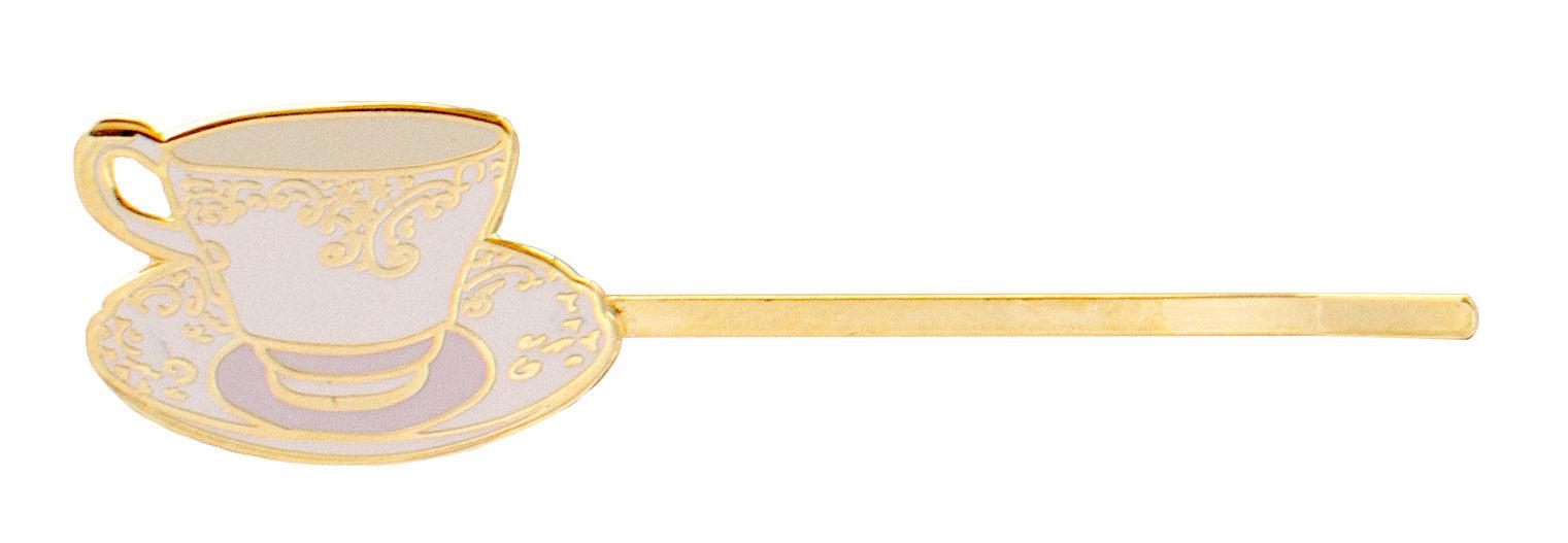 Set out the tea things -Cup and Saucer your favorite editions of Jane Austen and wear your azure Evening Gown... in your hair - Swept up in a bun, decorated with hair pins. These flat pins are crafted to hold all hair types in place.Set of three enameled hair pins Approx. 2.5" length.
