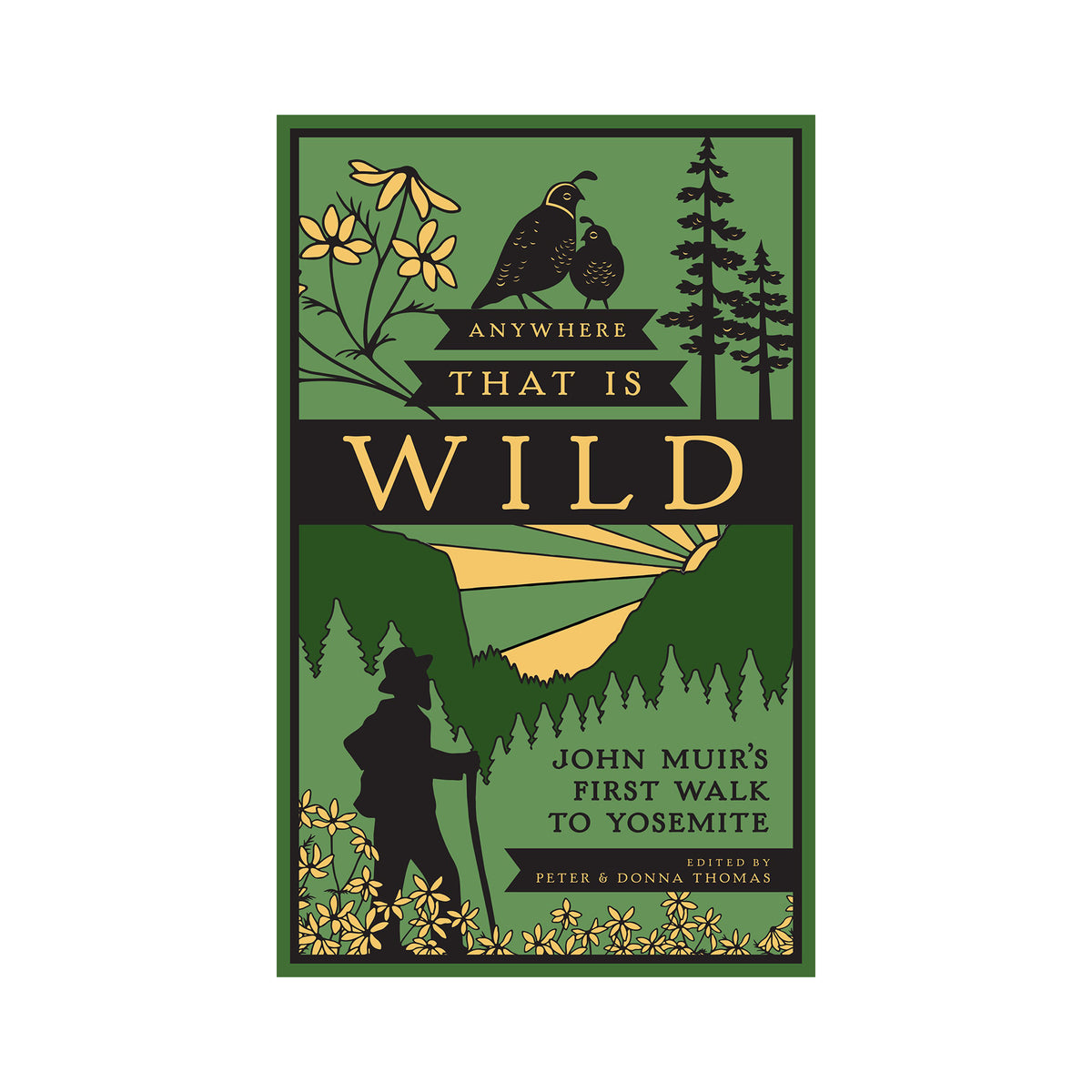 Book cover of 'Anywhere That Is Wild' with nature-themed design