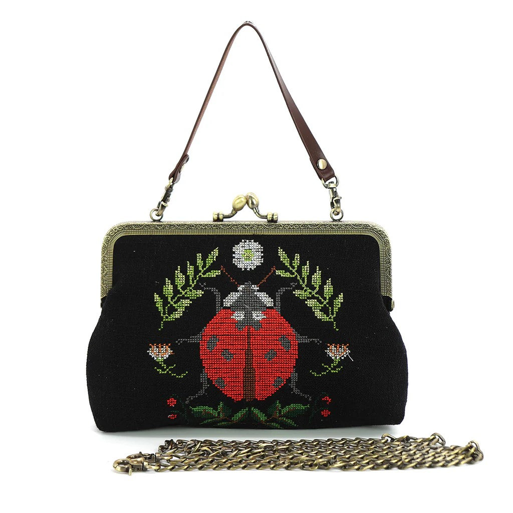 LADYBUG CROSSTITCH PURSE
