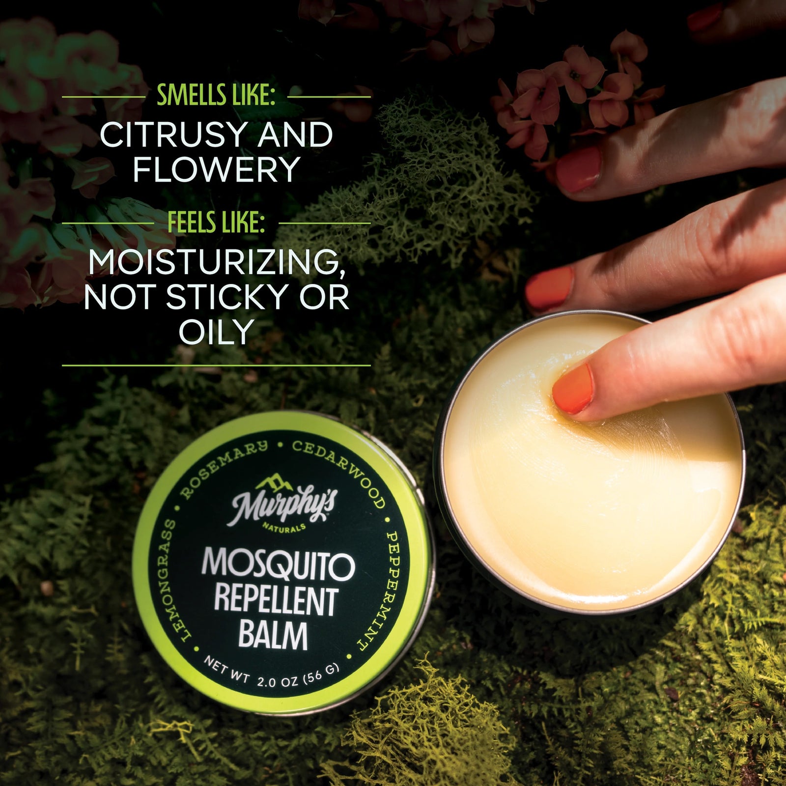 This pleasant-smelling, non-greasy balm rubs in easily and repels mosquitoes for two hours. Small for light travel yet packed with big protection, this repellent balm is ready to be your dependable companion for all of your outdoor adventures. All natural ingredients. 2oz. tin.