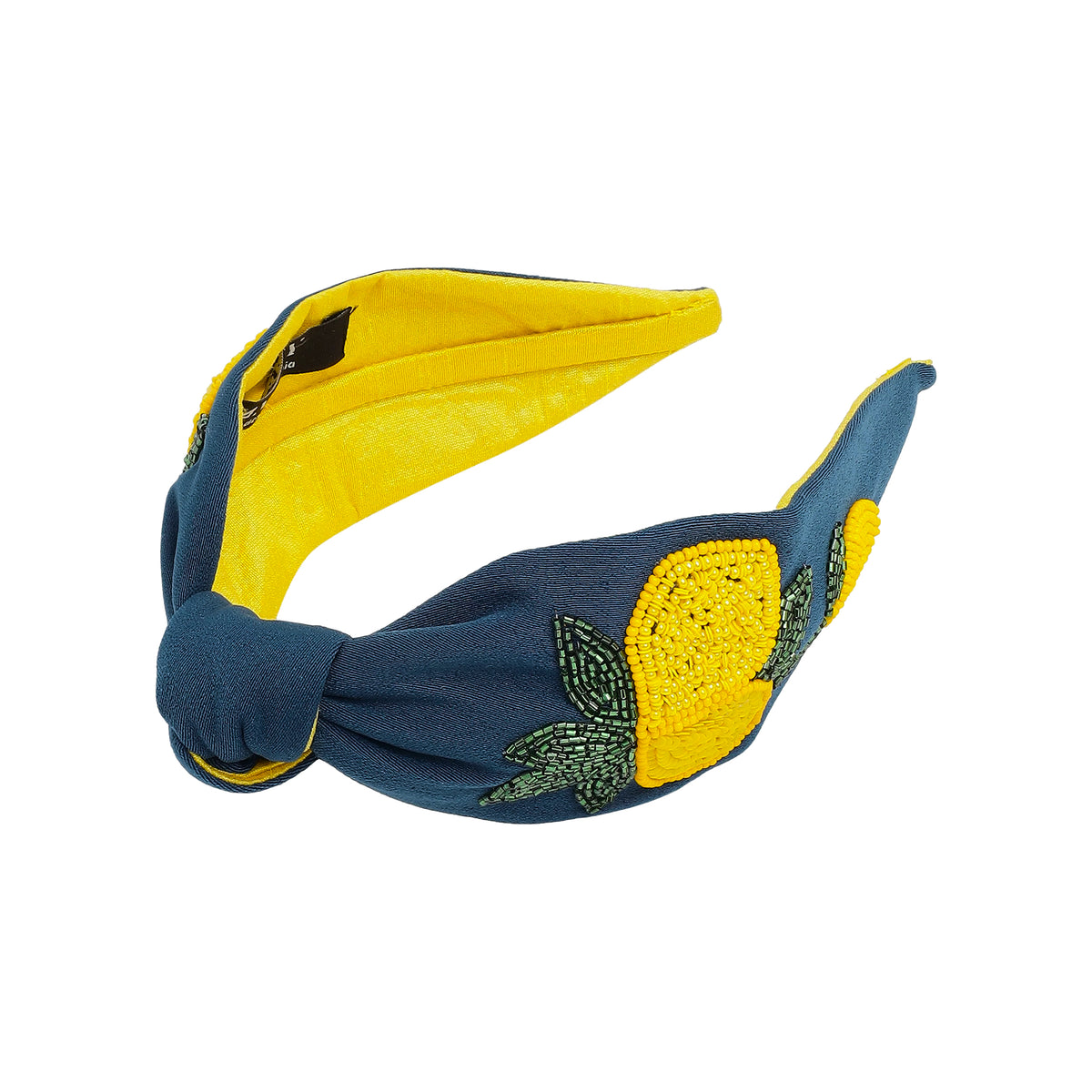 LEMON BLOOM HAND-BEADED HEADBAND