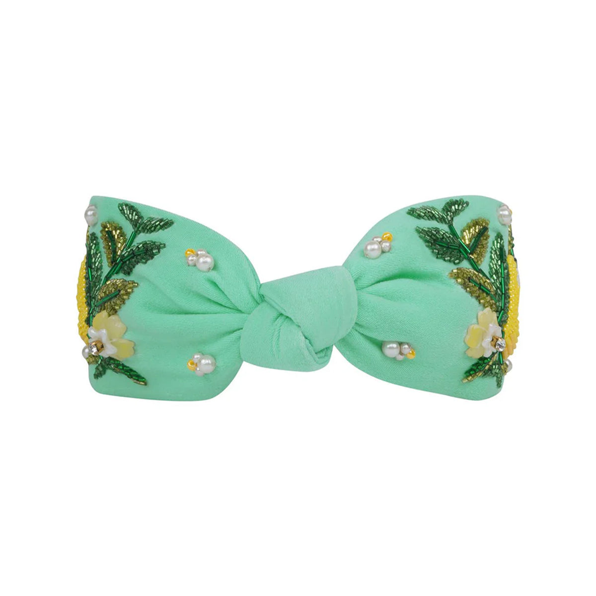 LEMON BLOSSOM HAND-BEADED HEADBAND