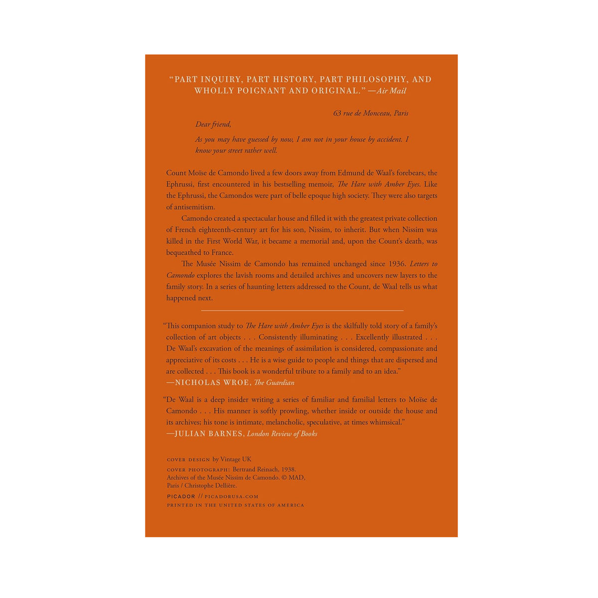 LETTERS TO CAMONDO