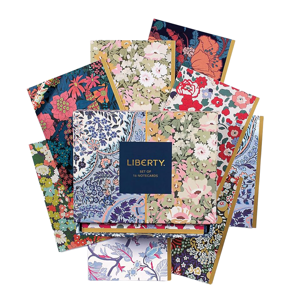 LIBERTY PRINT NOTECARDS - SET OF 16