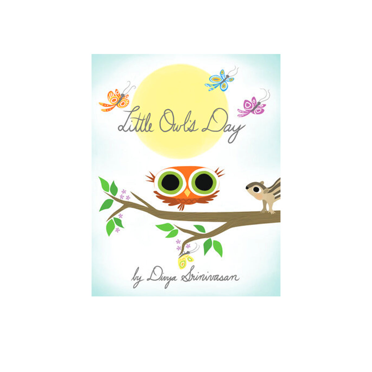 Book cover of the children's book, 'Little Owl's Day' by Divya Srinivasan, on a white background.