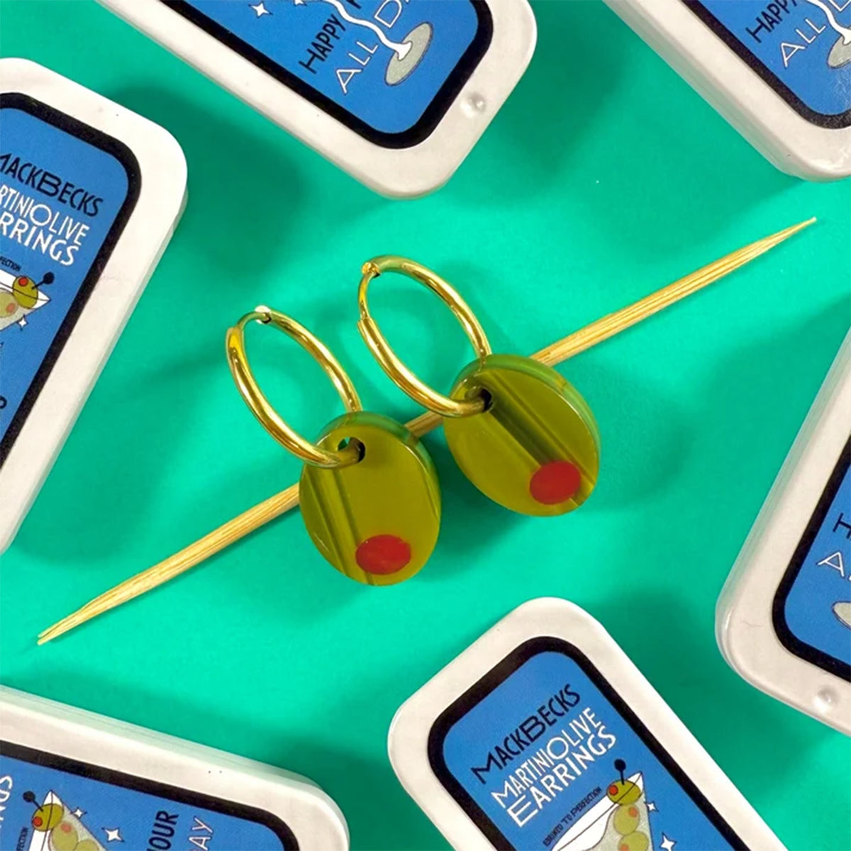 MARTINI OLIVE EARRINGS