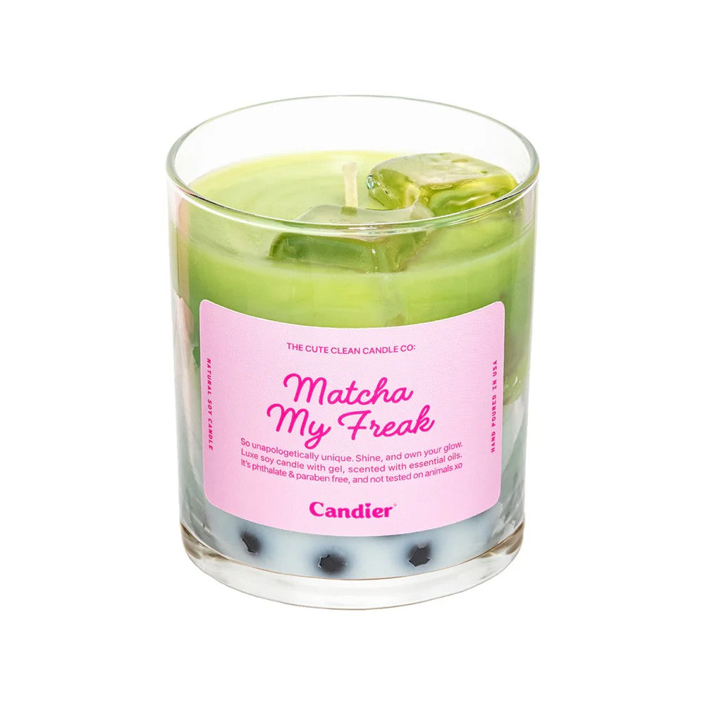 This luxe clean-scent candle takes a ton of love to make (the cute ombre wax is hand-poured, and the boba and ice cubes are carefully placed by hand by USA-based candlemakers). It is made in tiny batches of only 150 per month. The delectable scent is reminiscent of a rich, yummy iced matcha boba tea latte, with a hint of citrus and vanilla.
