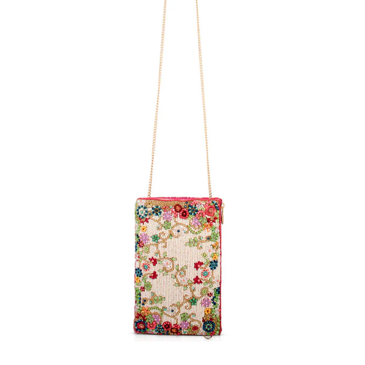 MEADOW FLOWERS BEADED CROSSBODY PURSE