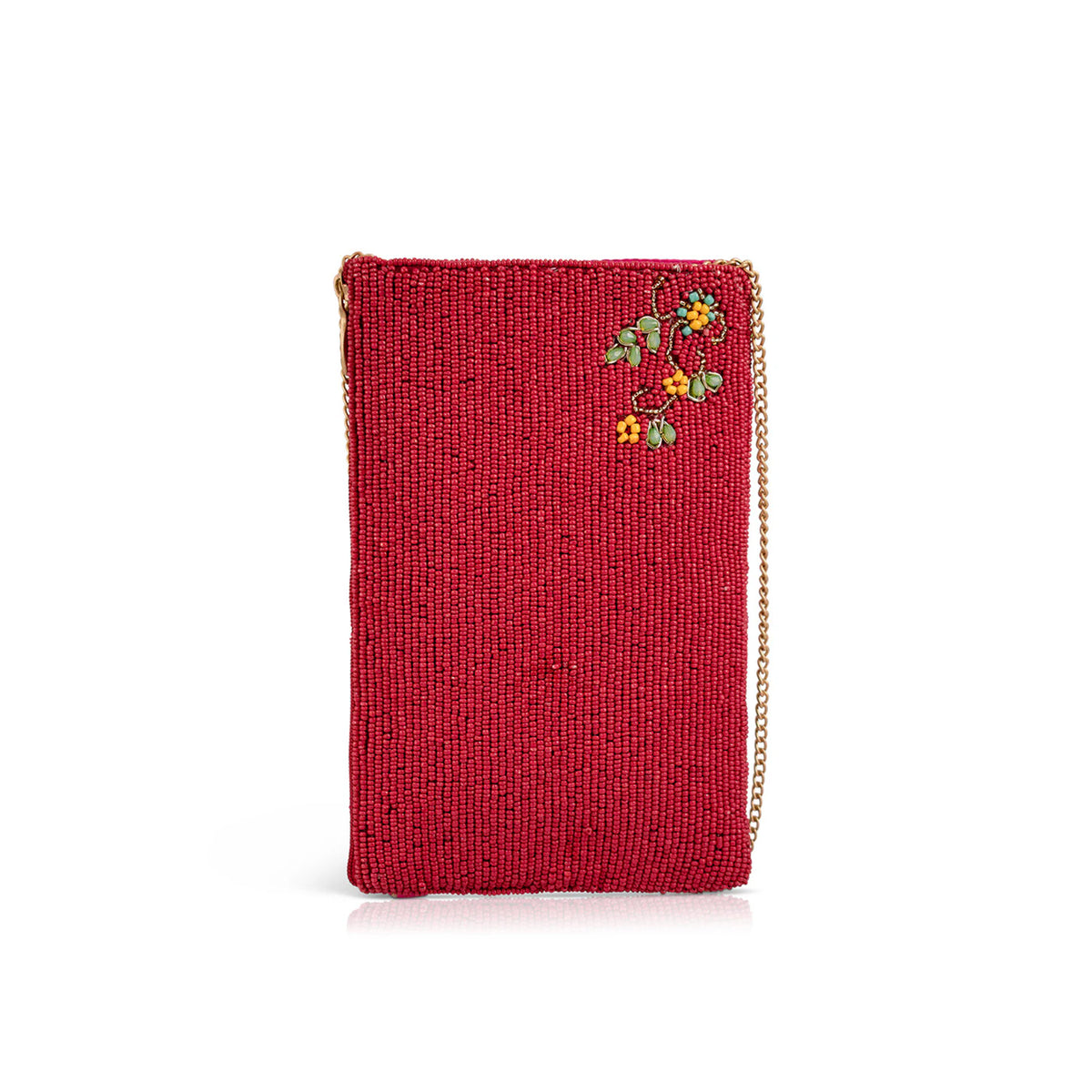 MEADOW FLOWERS BEADED CROSSBODY PURSE