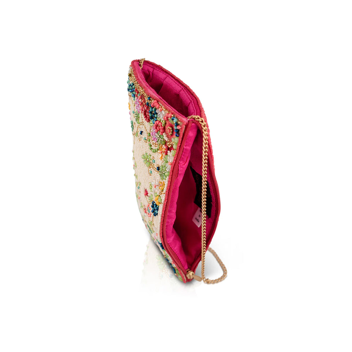 MEADOW FLOWERS BEADED CROSSBODY PURSE