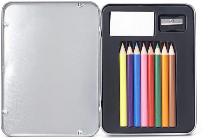 Stimulate your creativity just about anywhere with this amazing Mini Doodle Kit. The passport sized collector's storage tin is perfect for travel, so you can regain your center on an airplane, train, car or bus. Doodle book comes with 18 illustrations on acid free paper, and 8 color pencils. 5.6" x 4.1" x .6".