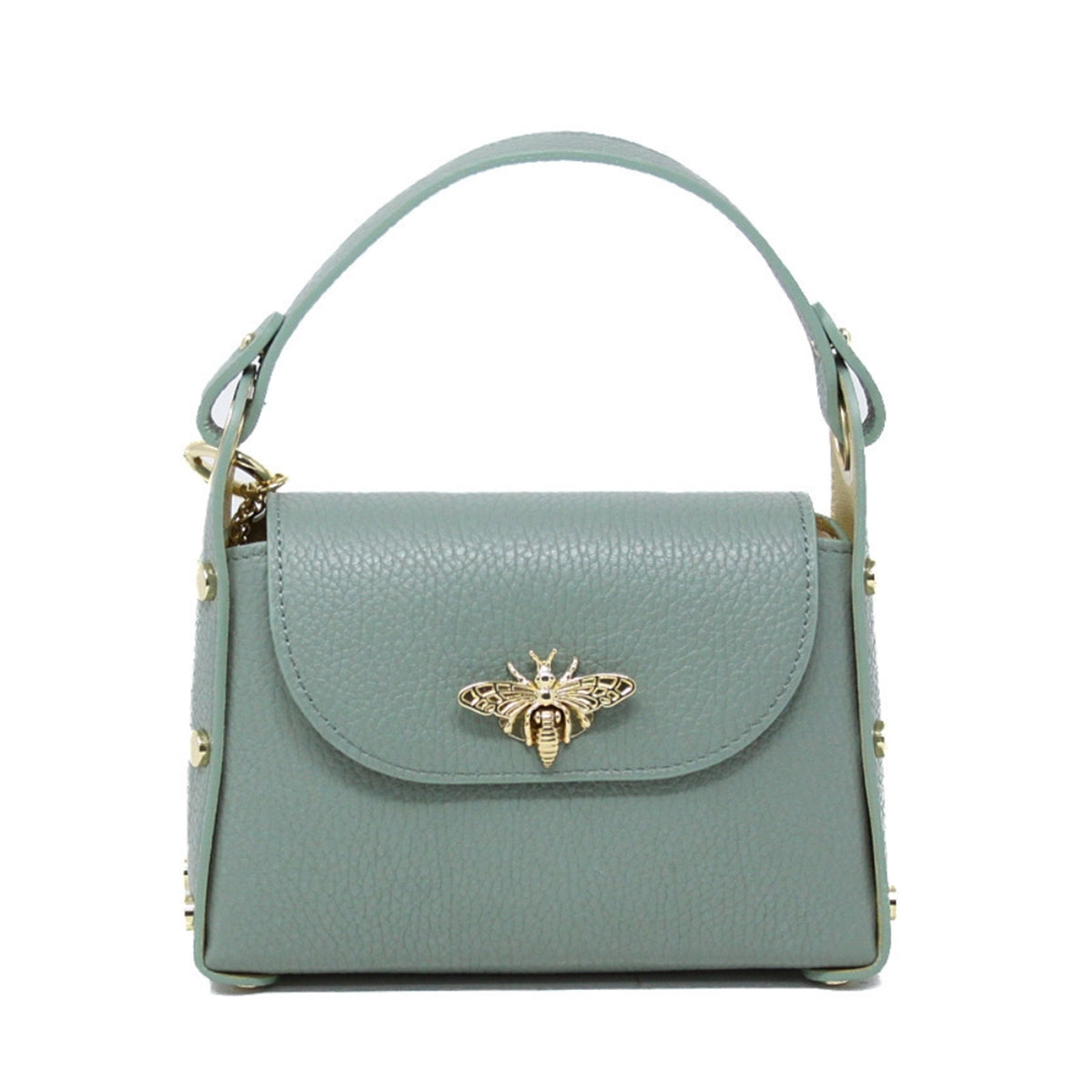 BUTTERFLY CLASP MINI LEATHER BAG