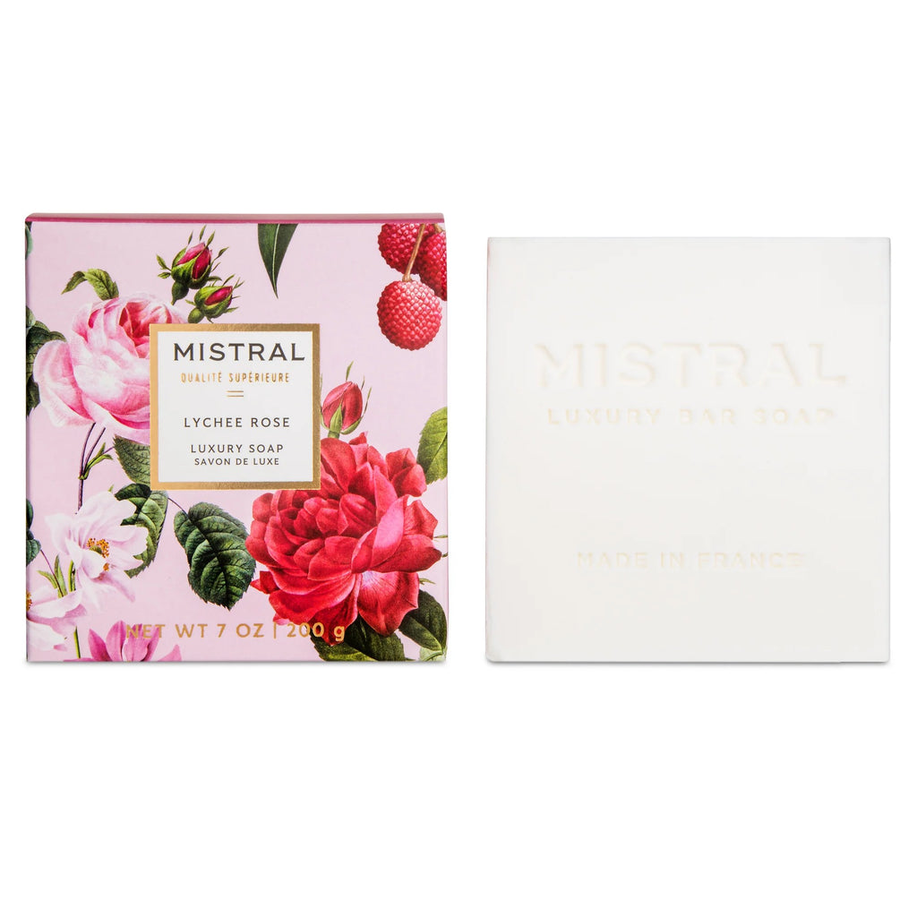 An expertly milled soap as only the French can do, beautifully packaged and giftable. This luxe square soap bar has the most gorgeously intoxicating fragrance, inspired by the revered Chinese lychee fruit. These fruits intermingle with essence of white rose, warm woods, sensual amber, and white musk.