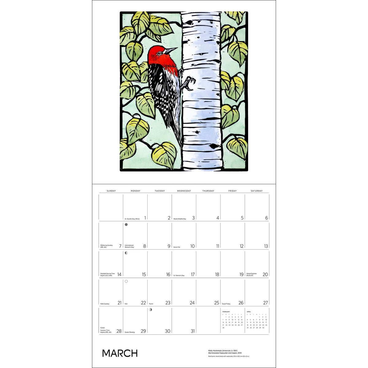 MOLLY HASHIMOTO: BIRDS-2027 WALL CALENDAR