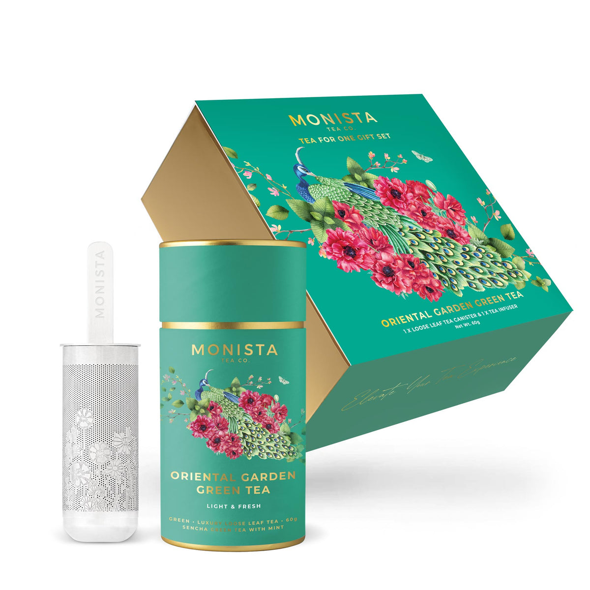 TEA FOR ONE GIFT SET - ORIENTAL GARDEN GREEN TEA