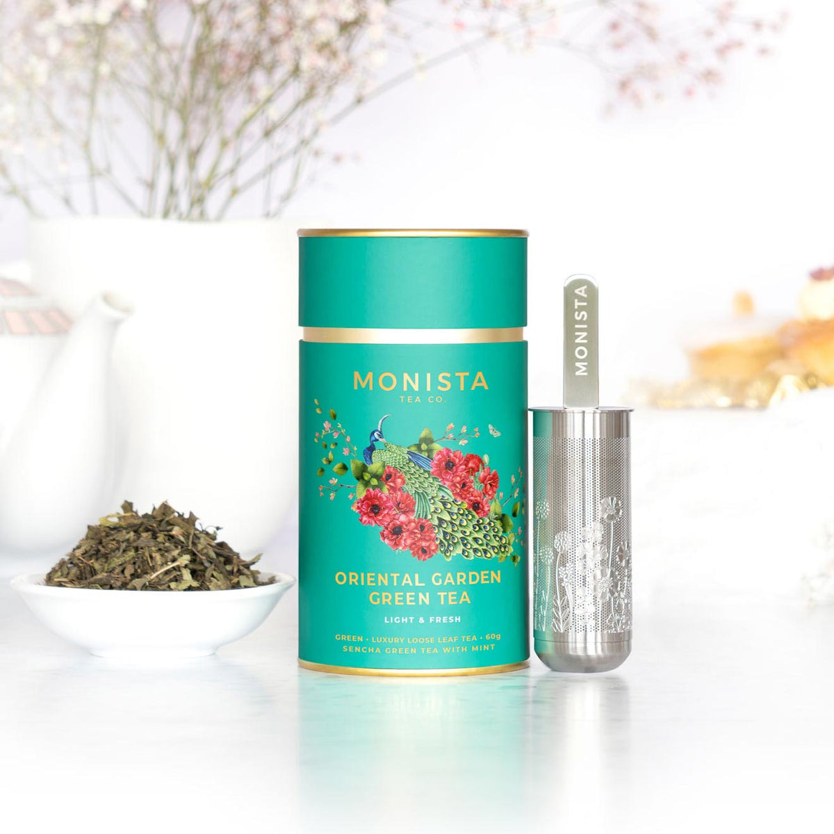 TEA FOR ONE GIFT SET - ORIENTAL GARDEN GREEN TEA