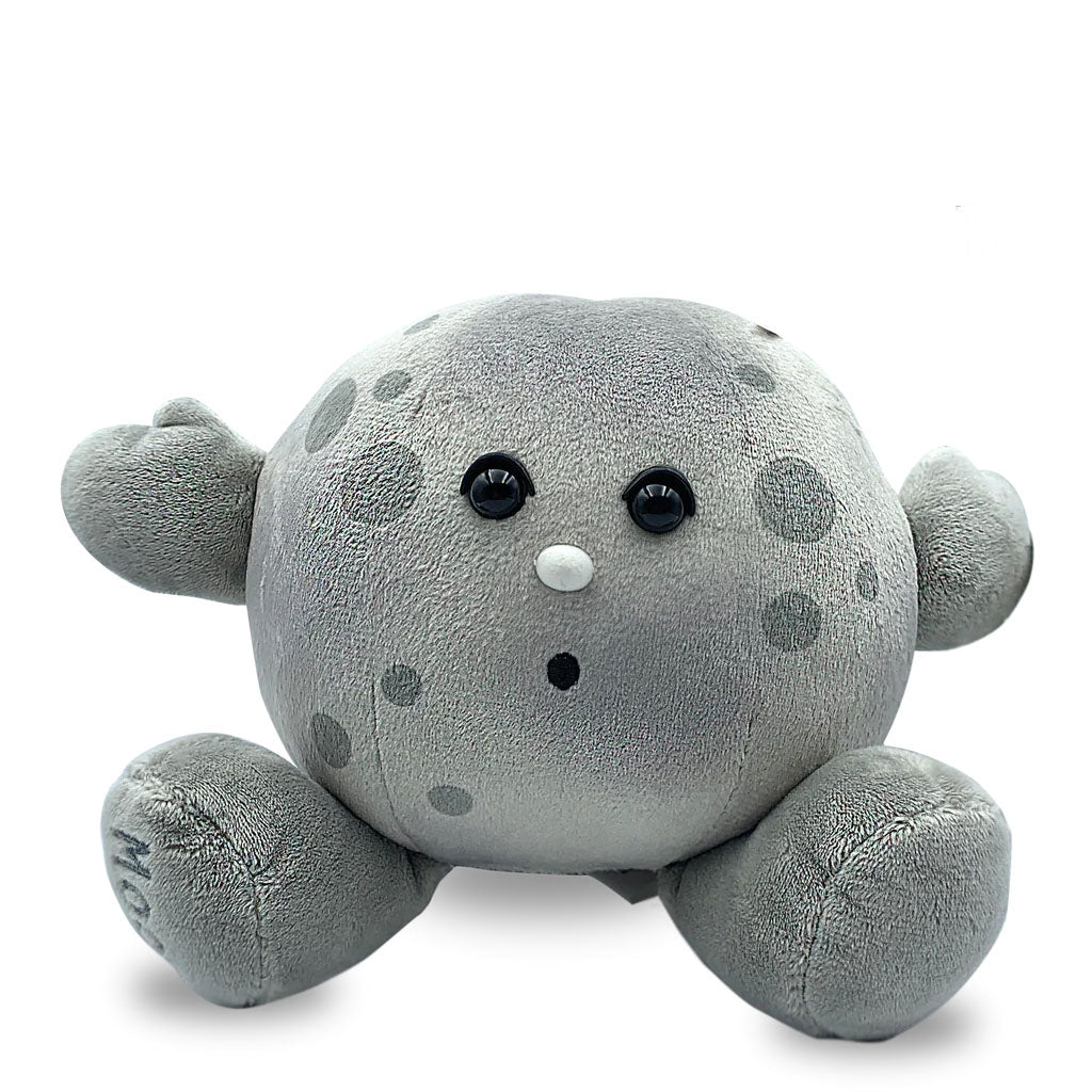 This cute Moon Buddy plush will be your loyal and constant companion! Moon is the Earth’s only natural satellite and loyally follows the Earth as they both orbit the Sun. Dimensions: 6.5" x 8.5" Material content: Polyester Fiber Conforms to all US Consumer Product Safety Commission Toy Regulations. Suitable from birth.