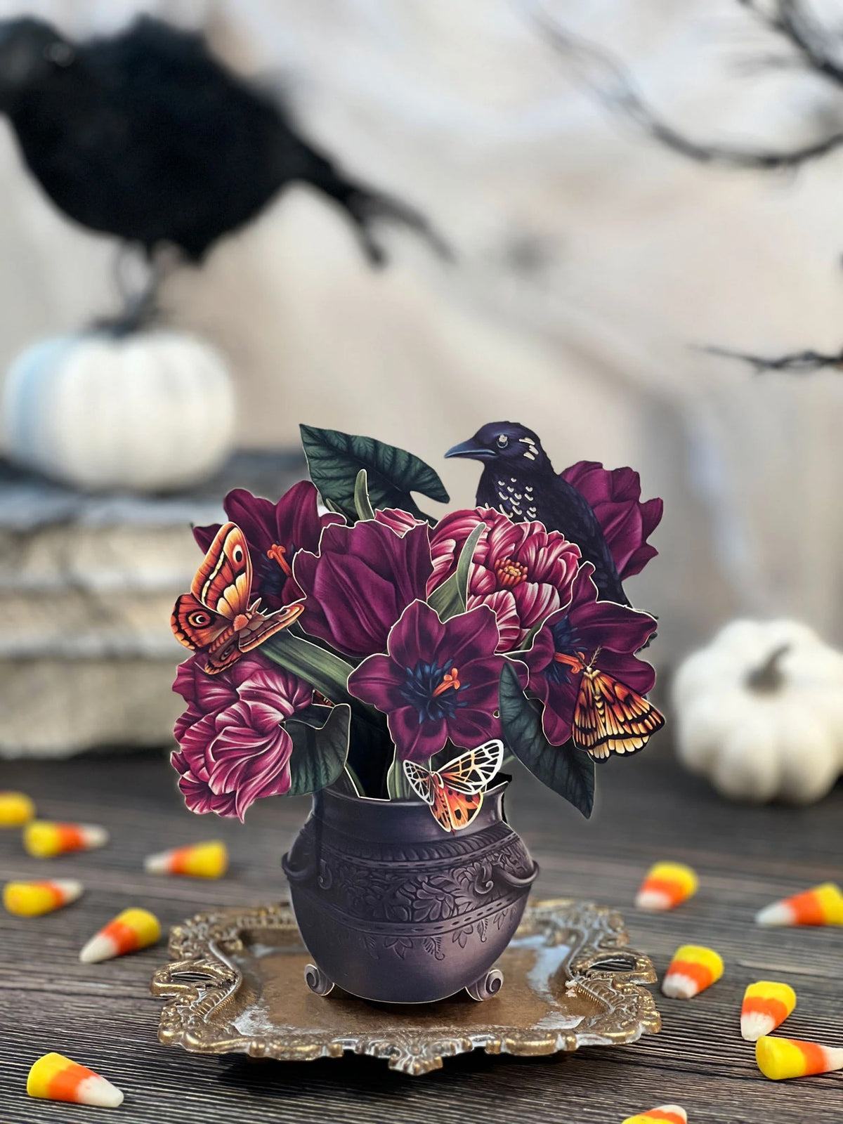 MOONLIGHT GARDEN BOUQUET POP-UP GREETING CARD