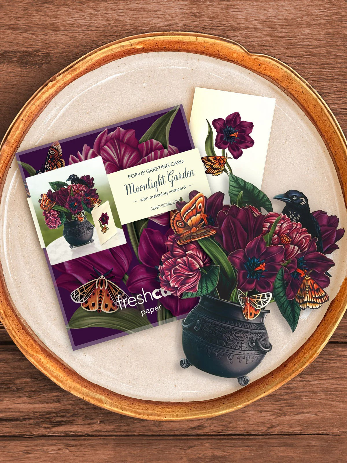 MOONLIGHT GARDEN BOUQUET POP-UP GREETING CARD