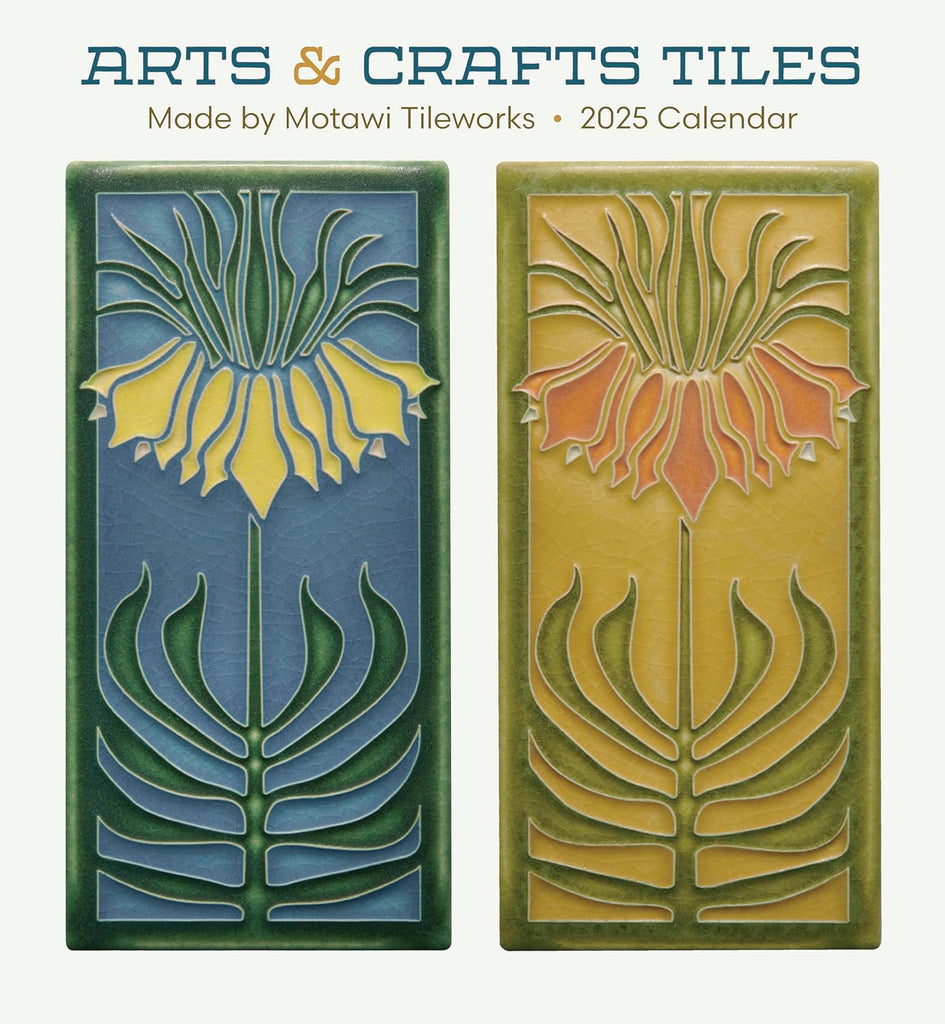 Motawi Tileworks artisans combine bold colors and refined line art to create unique pieces, from original designs to reimagined Art Deco, Art Nouveau, and Midcentury Modern motifs. Add some Arts & Crafts flair to your home with the Motawi designs featured in this 12-month 2025 wall calendar. 12" x 0.13" x 13".