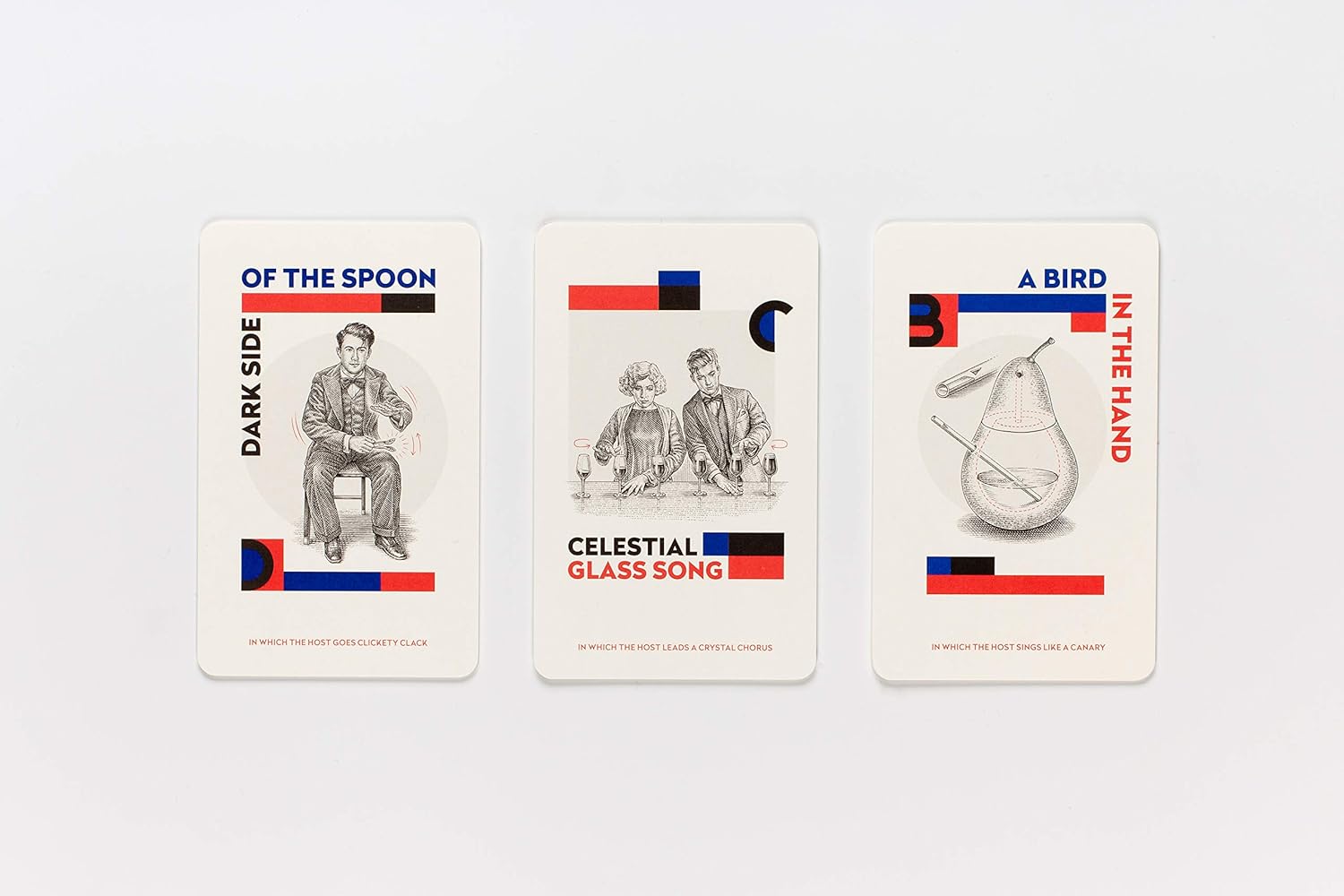 Dinner parties a bit tame? Tired of hearing the same old playlists? Liven up your evenings with these hilarious after–dinner sound and music experiments. Musical Experiments for After Dinner includes 21 techniques each illustrated by a card including step–by–step instructions and presented in a beautiful gift tin.