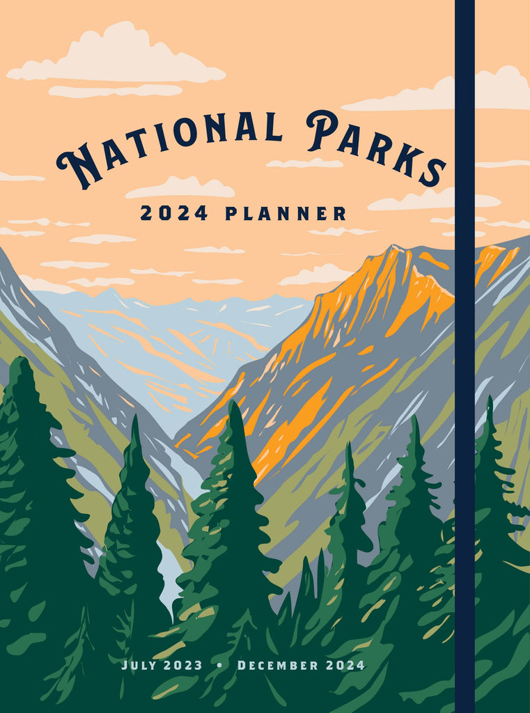 Take an exciting journey through the year with this weekly planner inspired by national parks. This unique planner invites you on an illuminated planning and scheduling experience, whether for work, school, or your daily life, from July 2023 through December 2024. Elastic band closure to help mark your place inside.