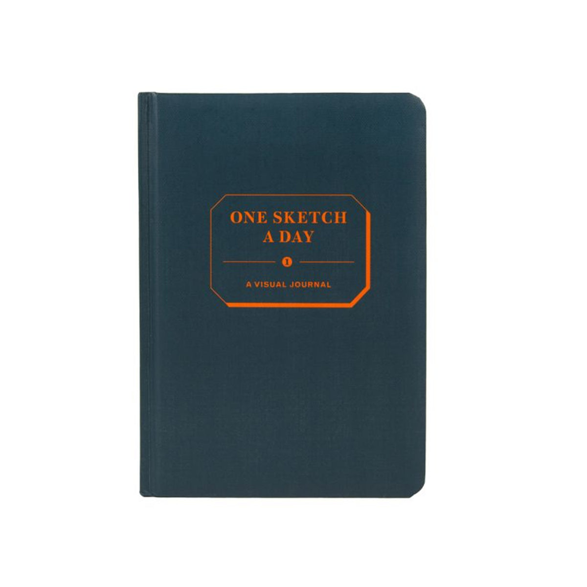 Dark blue notebook with 'One Sketch A Day' text on a white background