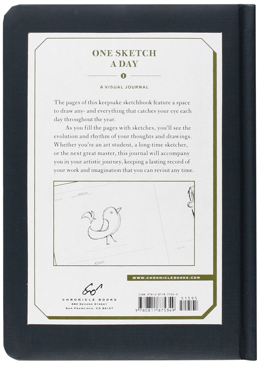 This charming keepsake sketchbook features spaces to draw each day for one year. Visual journaling is vastly popular, and it's easy to see why. The practice of daily sketching allows budding artists to capture impressions that might otherwise pass them by. 192 pages. Lightly padded hardcover with ribbon bookmark.