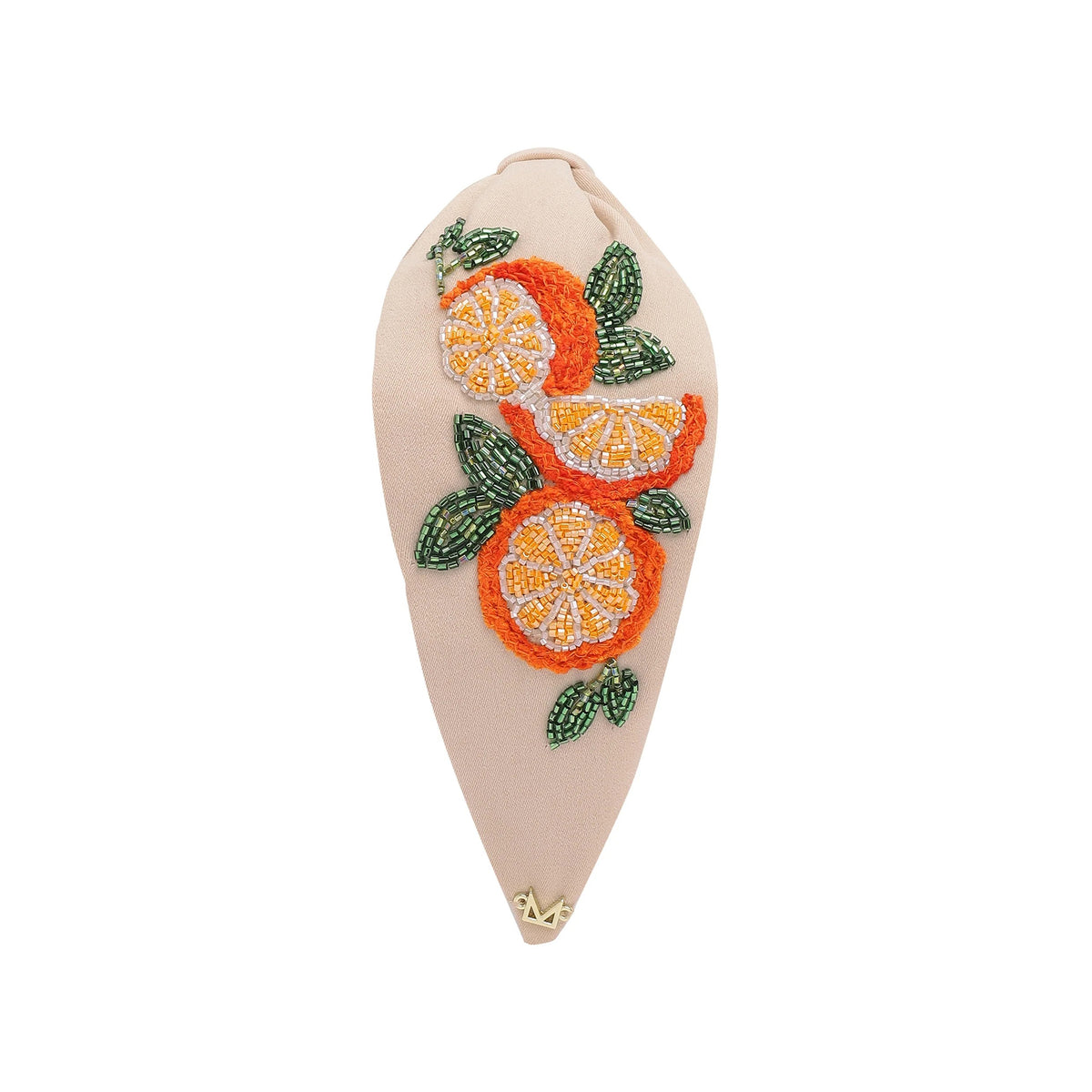 ORANGE SLICE HAND-BEADED HEADBAND