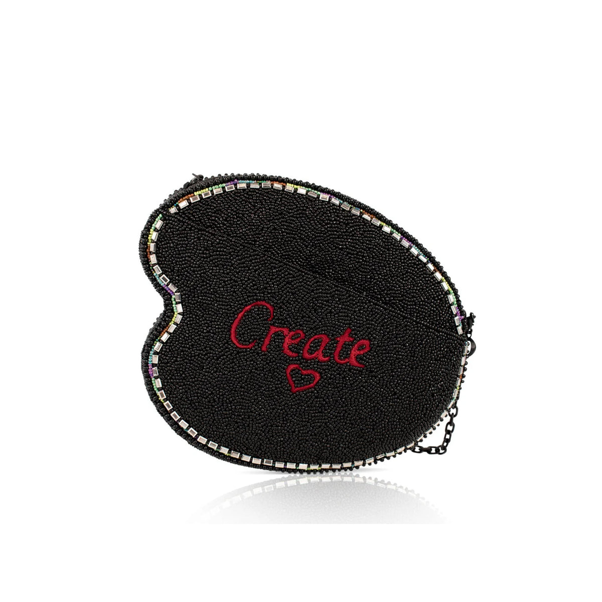 BRUSHSTROKES ARTISTS PALETTE BEADED CROSSBODY
