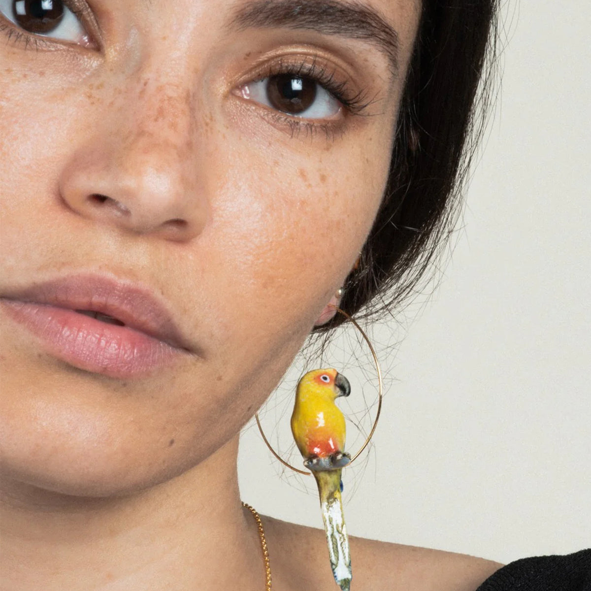 PARROT HOOP EARRINGS