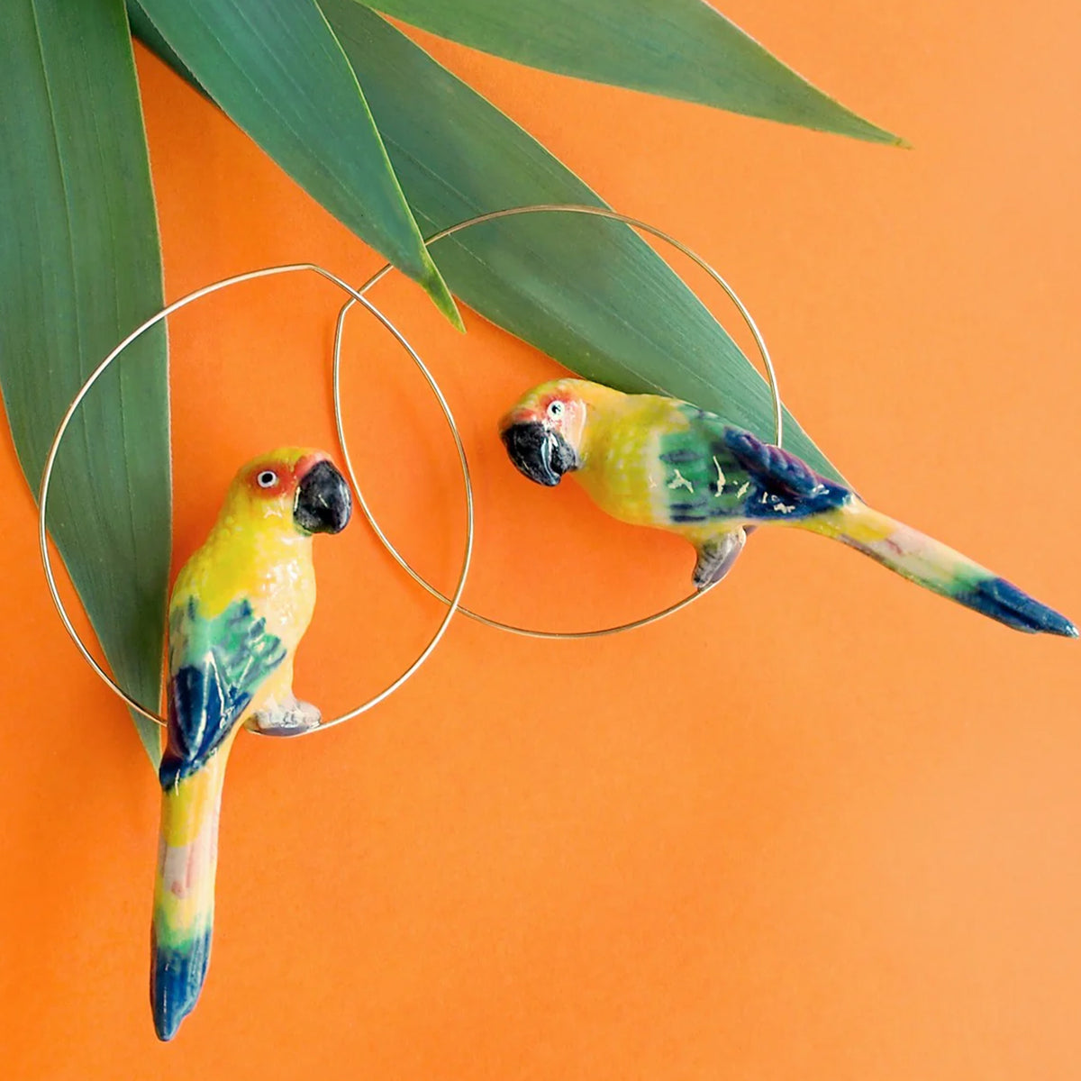 PARROT HOOP EARRINGS