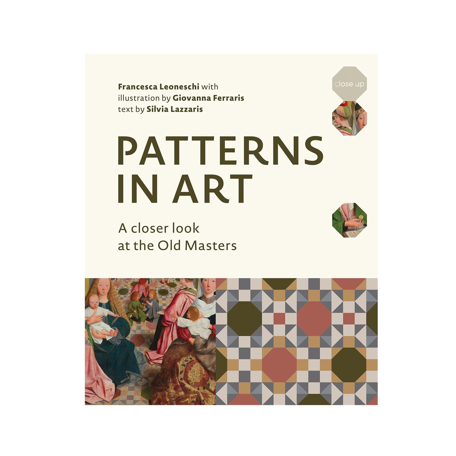 Book cover of 'Patterns in Art' with illustrations and text on a white background