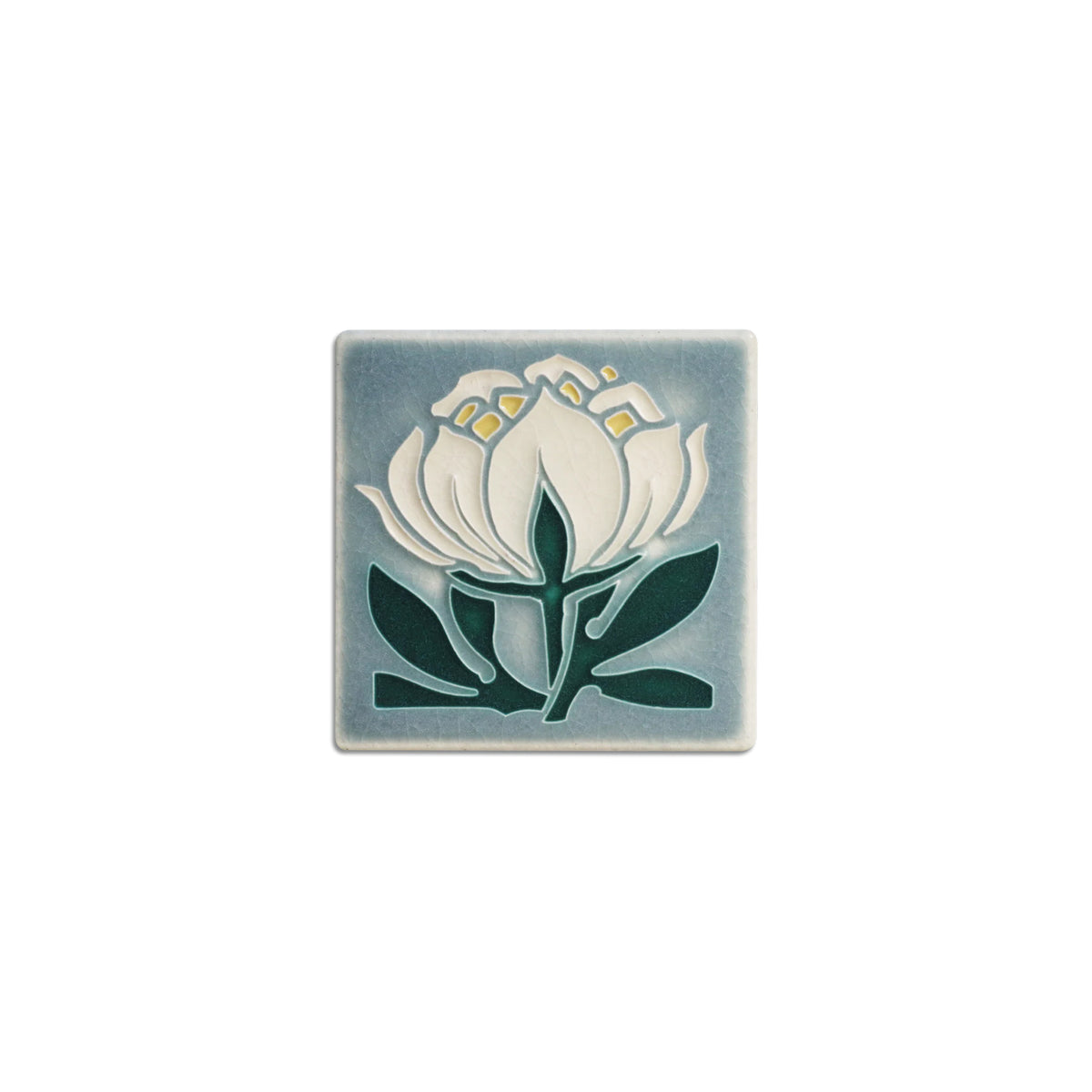 PEONY BLOOM BLUE — 4 X 4 TILE