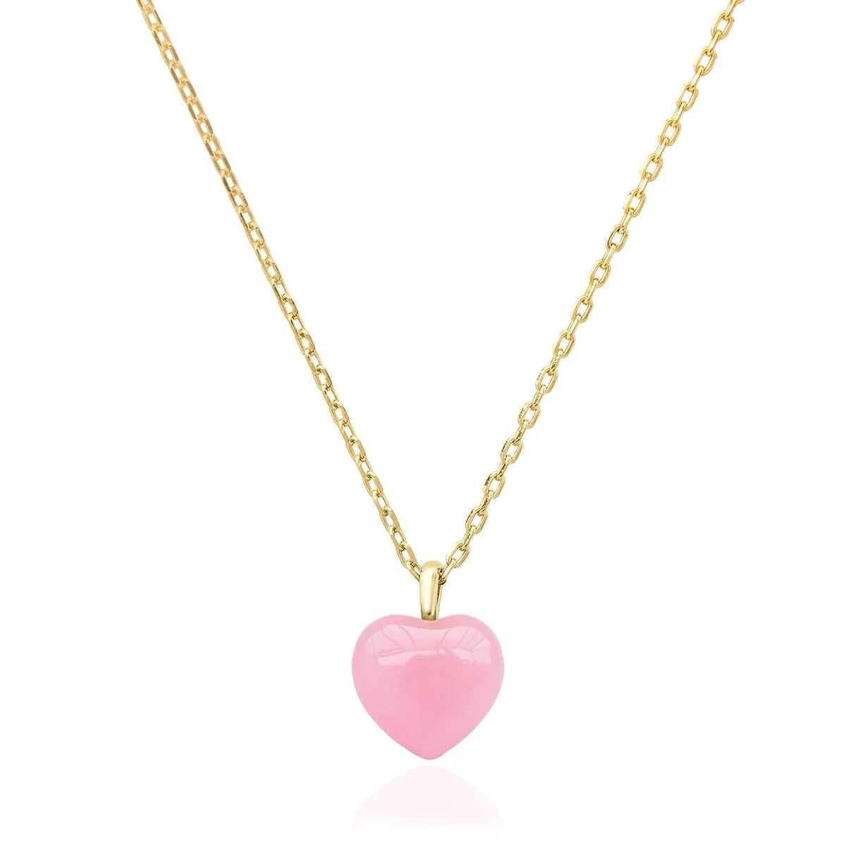 PINK HEART CHARM NECKLACE