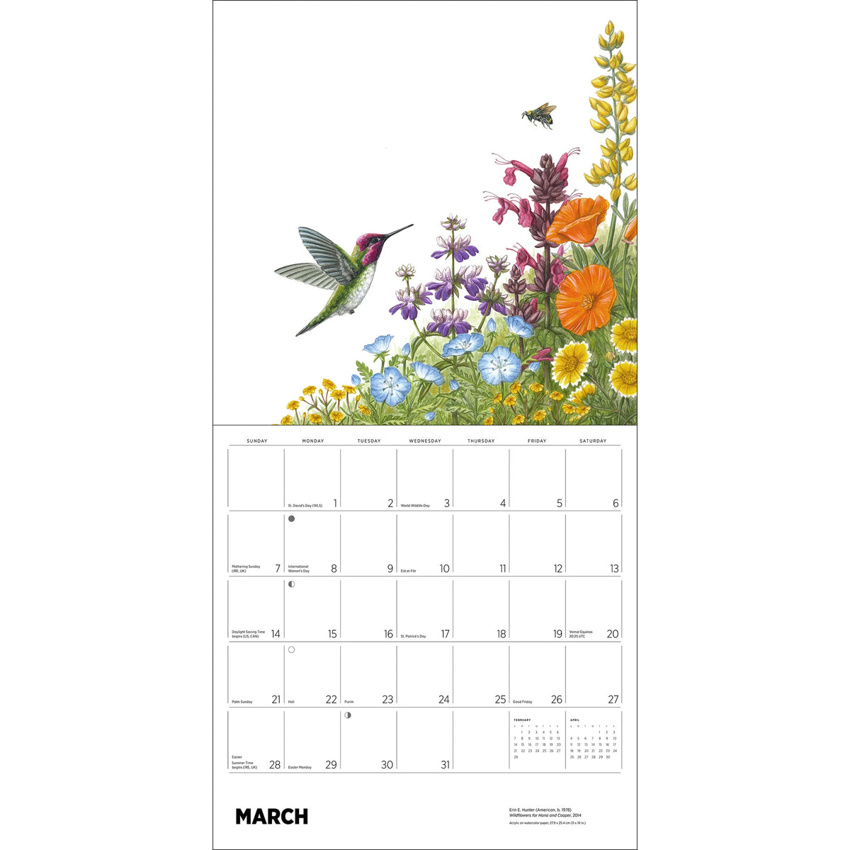 POLLINATORS WALL CALENDAR 2027