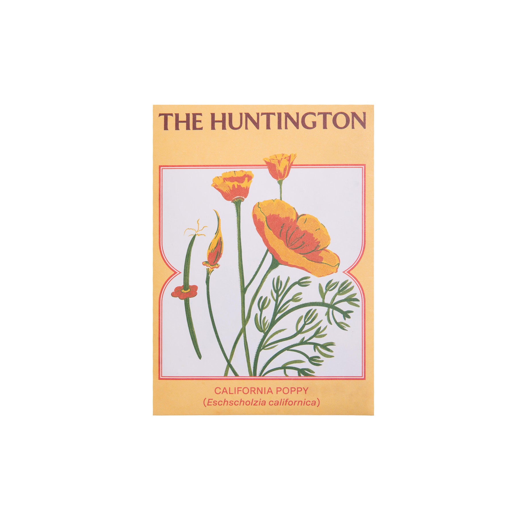 poppy flower seed packets THE HUNTINGTON CALIFORNIA POPPY SEED PACKET