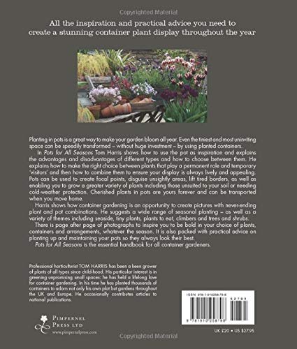 In Pots for All Seasons, gardening guru Tom Harris offers a visual feast of container plantings, combined with solid, practical advice born out of his years of experience.  Includes page after page of photographs of glorious container plantings to inspire readers to be bold in their choice of plants, containers and arrangements. Hardcover.