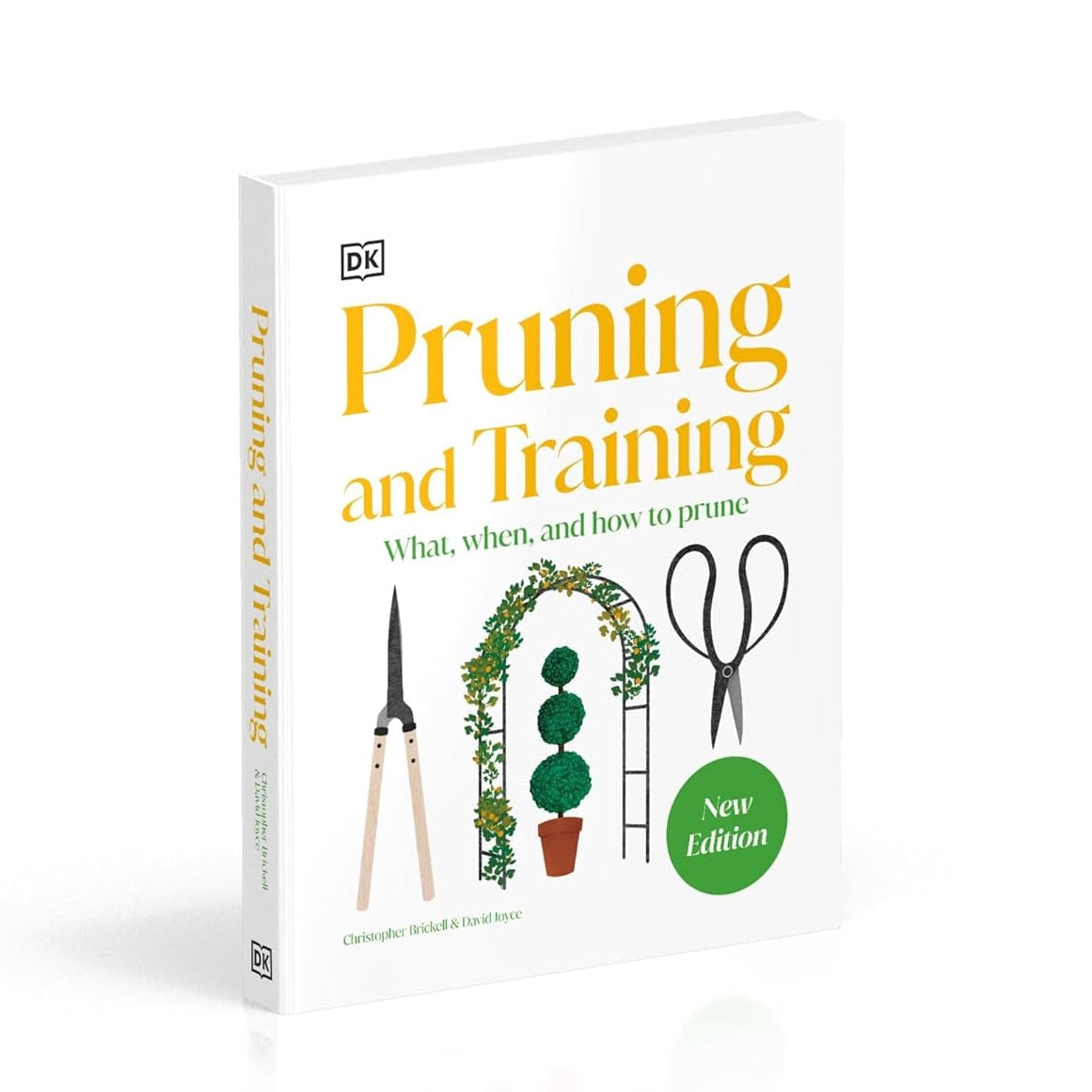 Book titled &#39;Pruning and Training&#39; by DK on a white background