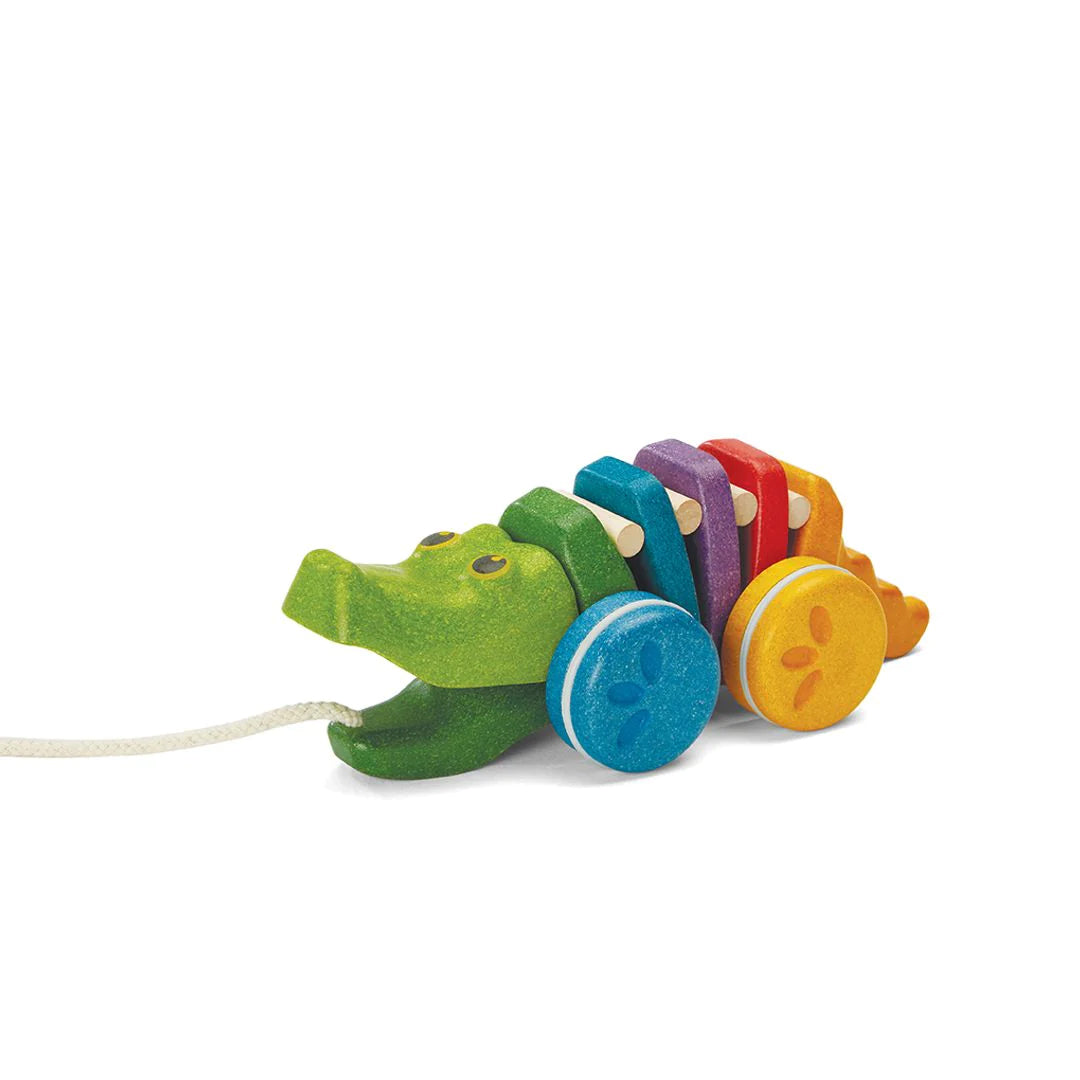PULL ALONG RAINBOW ALLIGATOR