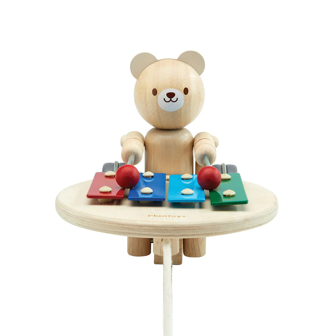 PULL-ALONG MUSICAL BEAR