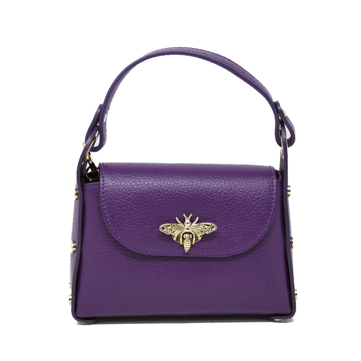 BUTTERFLY CLASP MINI LEATHER BAG