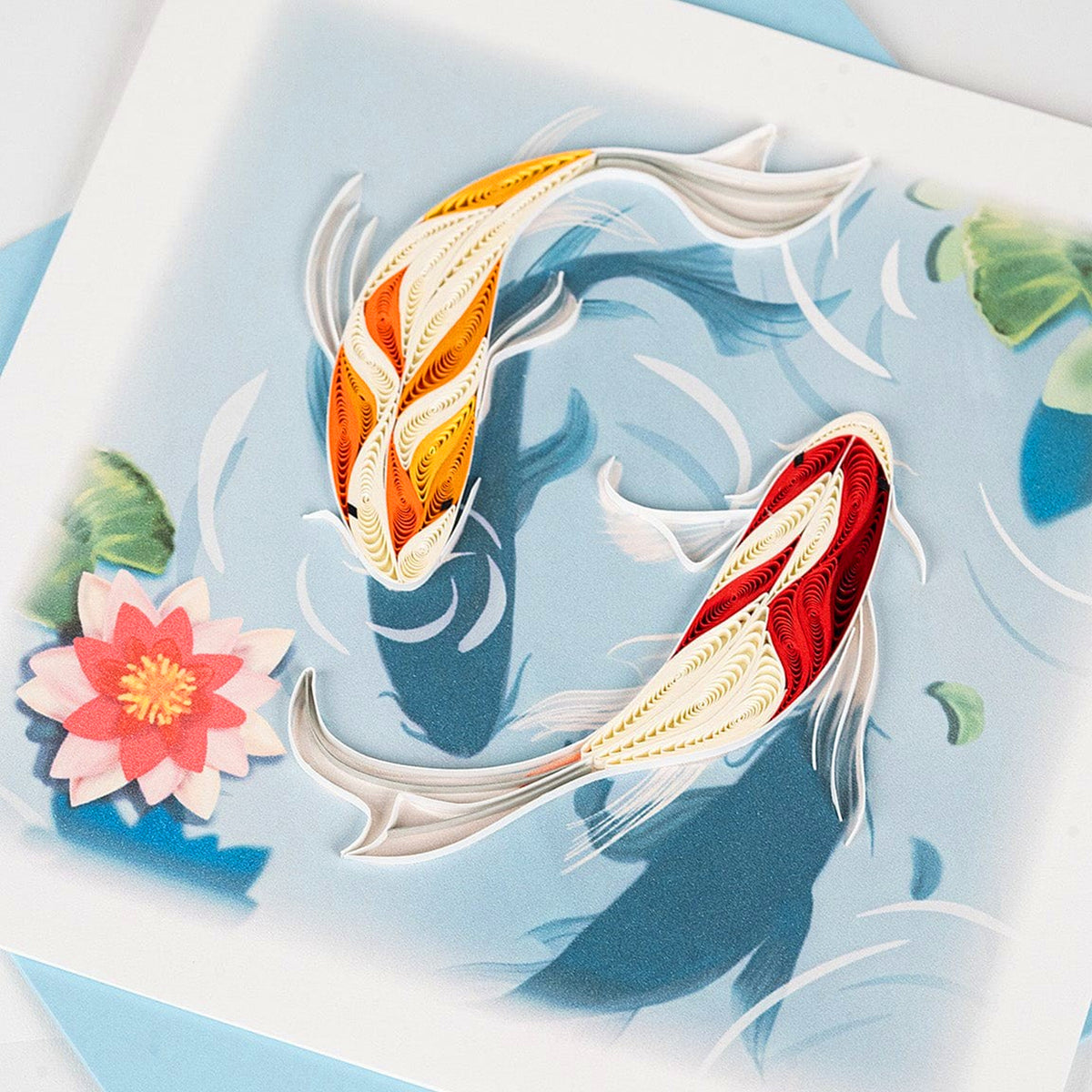 QUILLED KOI CARD