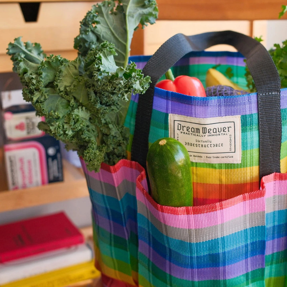 RAINBOW STRIPE BUDDY BAG TOTE