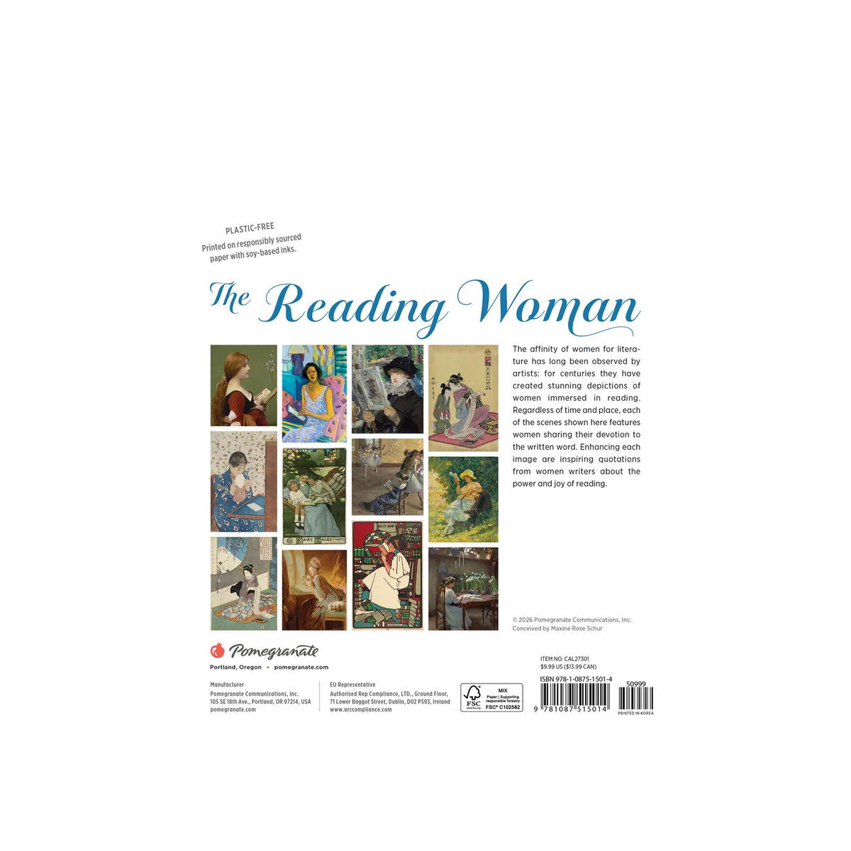 THE READING WOMAN MINI WALL CALENDAR 2027